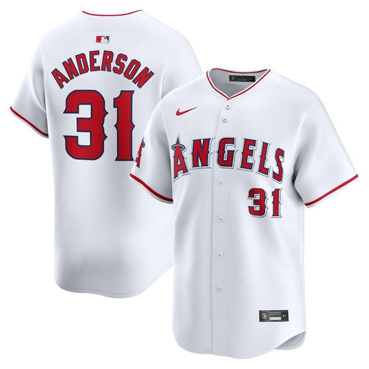 Los Angeles Angels #31 Tyler Anderson Home Limited Player Jersey - White