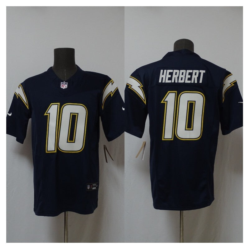 Los Angeles Chargers #10 Justin Herbert Lightning 3 Edition Style 1