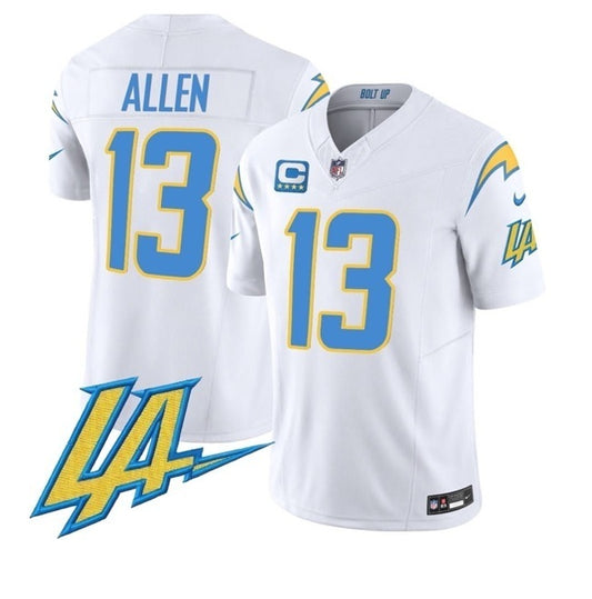 Los Angeles Chargers #13 Keenan Allen White F.U.S.E With LA & 4-Star C Patch Vapor
