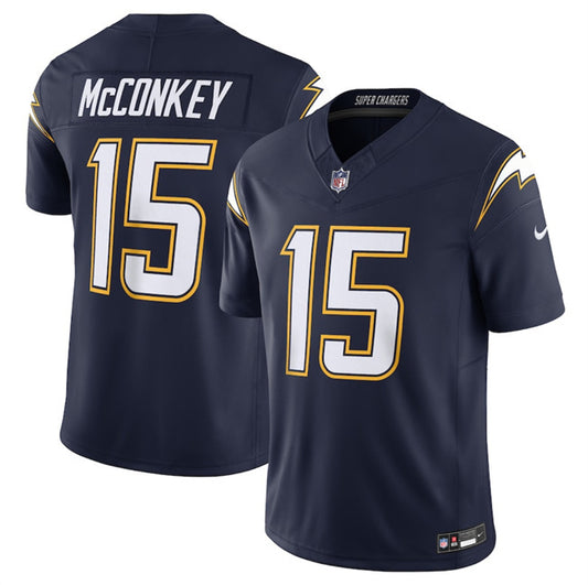 Los Angeles Chargers #15 Ladd McConkey Navy 2025 F.U.S.E. Alternate Vapor Limited