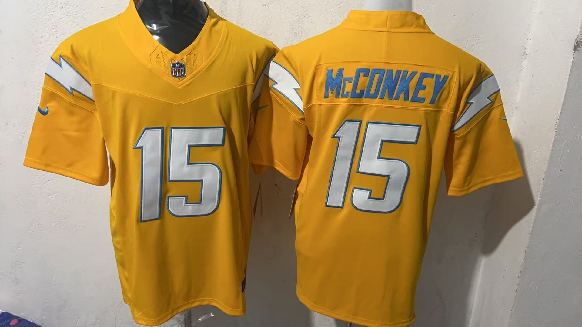 Los Angeles Chargers #15 Ladd McConkey Style 2