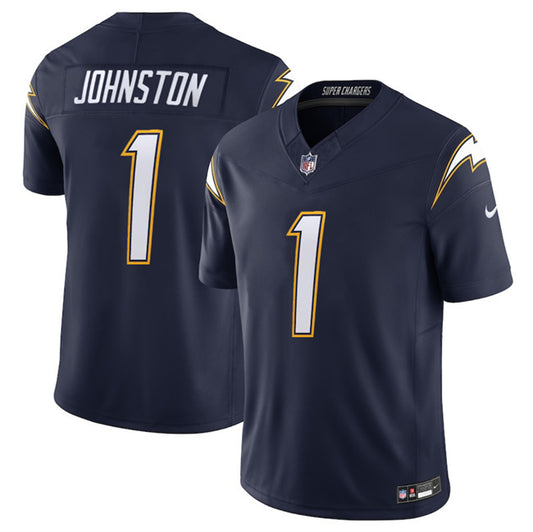 Los Angeles Chargers #1 Quentin Johnston Navy 2025 F.U.S.E. Alternate Vapor Limited