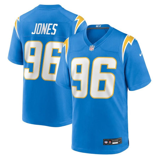 Los Angeles Chargers #96 Naquan Jones Team Game Jersey - Powder Blue