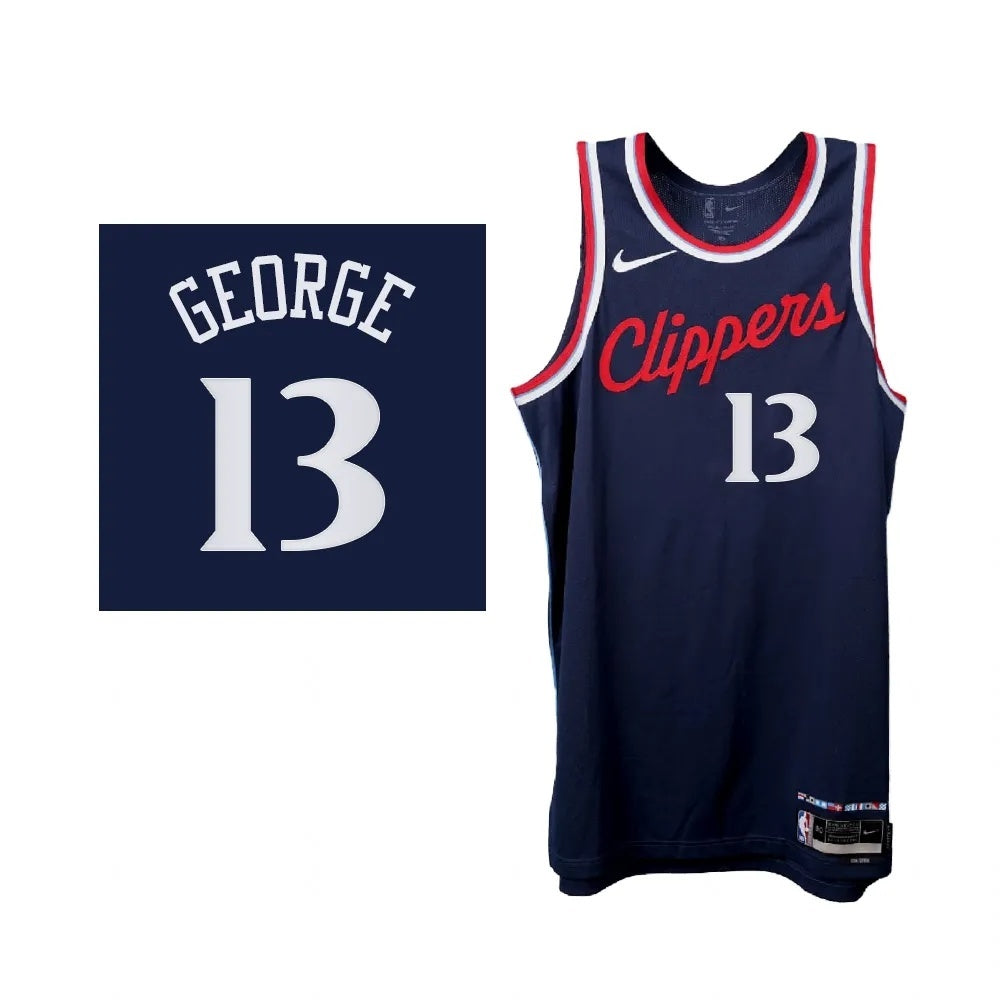 Los Angeles Clippers #13 Paul George 2024-25 Icon Edition Navy