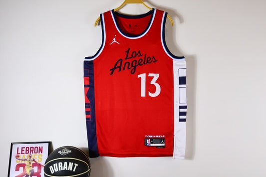 Los Angeles Clippers #13 Paul George 25 Season Clippers Red Style 2