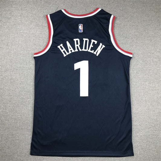 Los Angeles Clippers #1 James Harden Clippers 1 New Navy Style 1