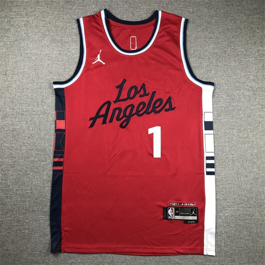 Los Angeles Clippers #1 James Harden Clippers 1 New Red Style 2