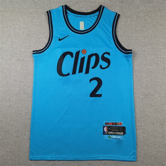 Los Angeles Clippers #2 Kawhi Leonard Clippers 2 Blue City Edition s-xxl Style 2