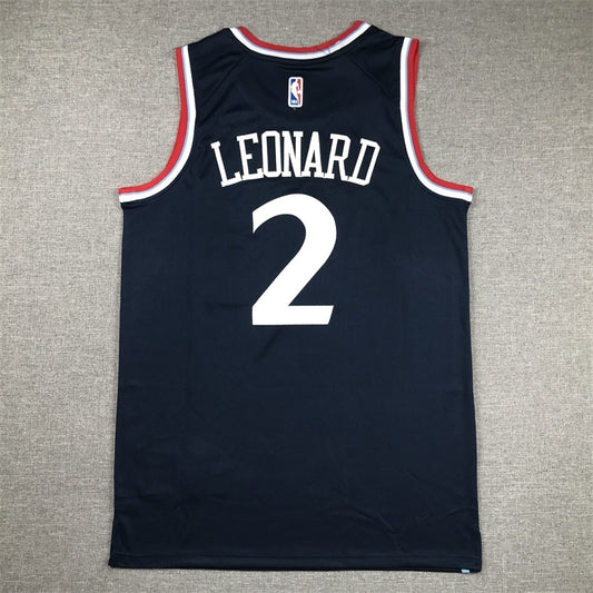 Los Angeles Clippers #2 Kawhi Leonard Clippers 2 New Navy Style 1