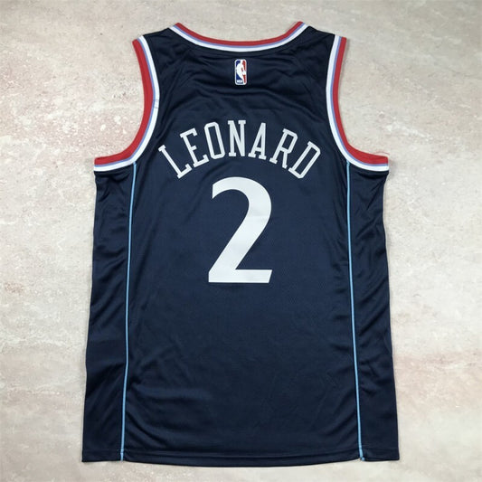 Los Angeles Clippers #2 Kawhi Leonard Hot Press Clippers 2 Navy s-xxl Style 1