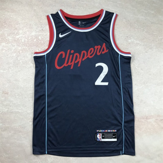Los Angeles Clippers #2 Kawhi Leonard Hot Press Clippers 2 Navy s-xxl Style 2