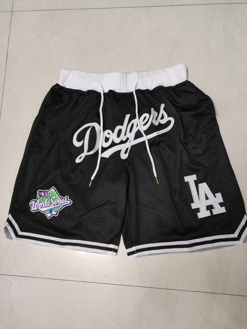 Los Angeles Dodgers Baseball Dodgers Black Pocket Shorts Style 7