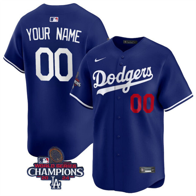 Los Angeles Dodgers Customized Royal 2024 World Series Champions Alternate