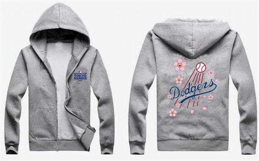 Los Angeles Dodgers Gray 2025 Tokyo Series Full-Zip Hoodie2