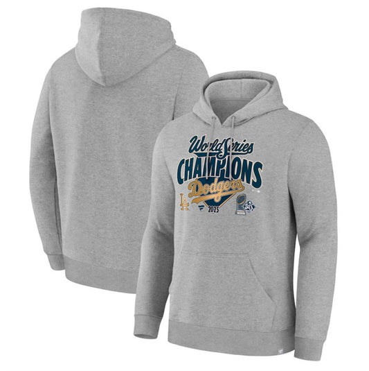 Los Angeles Dodgers Grey 2025 World Series Champions Locker Room Hoodie
