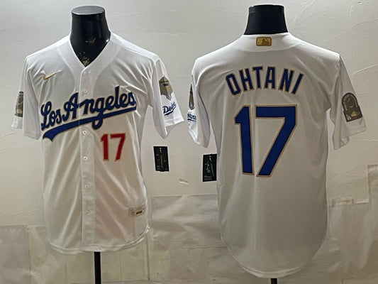 Los Angeles Dodgers #17 Shohei Ohtani Dodgers Platinum English Special V2