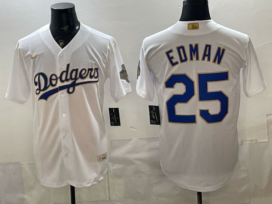 Los Angeles Dodgers #25 Tommy Edman Dodgers Platinum V2