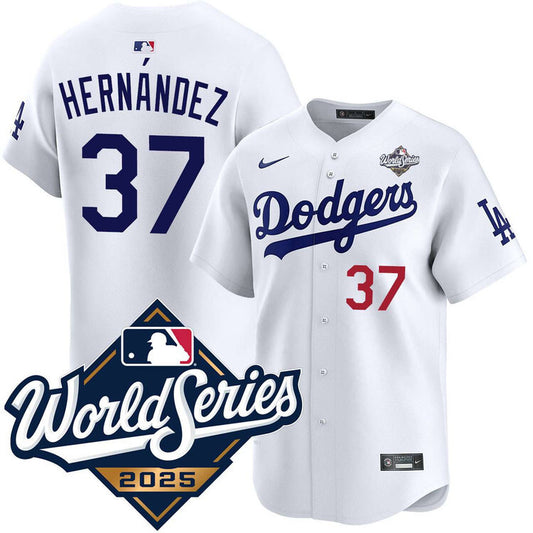 Los Angeles Dodgers #37 Teoscar Hernandez Home Limited 2025 World Series Jersey