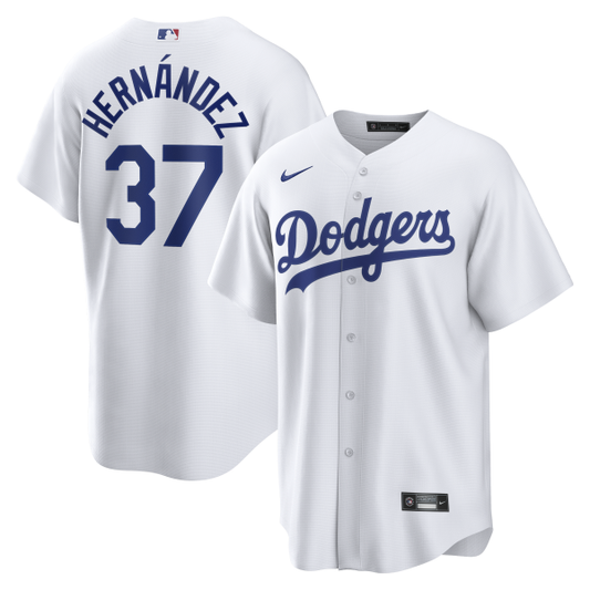 Los Angeles Dodgers #37 Teoscar Hernandez Home Replica Jersey - White_conew1