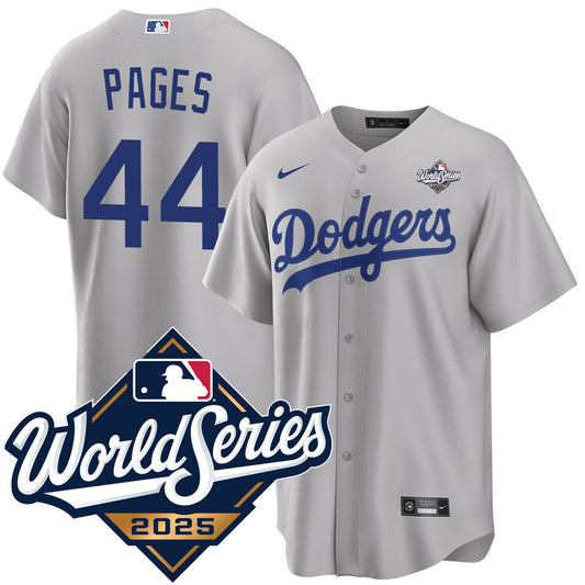 Los Angeles Dodgers #44 Andy Pages Alternate 2025 Road World Series Jersey