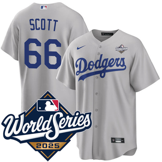 Los Angeles Dodgers #66 Tanner Scott Alternate 2025 Road World Series Jersey