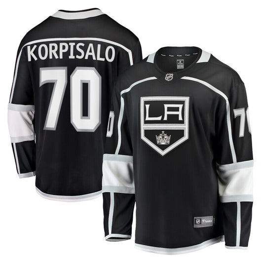 Los Angeles Kings #70 Joonas Korpisalo Branded Home Breakaway Jersey - Black