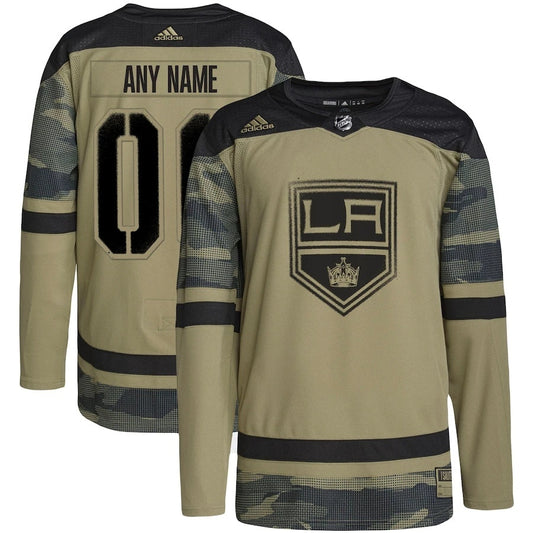 Los Angeles Kings adidas Military Appreciation Team Authentic Custom Practice Jersey - Camo.webp