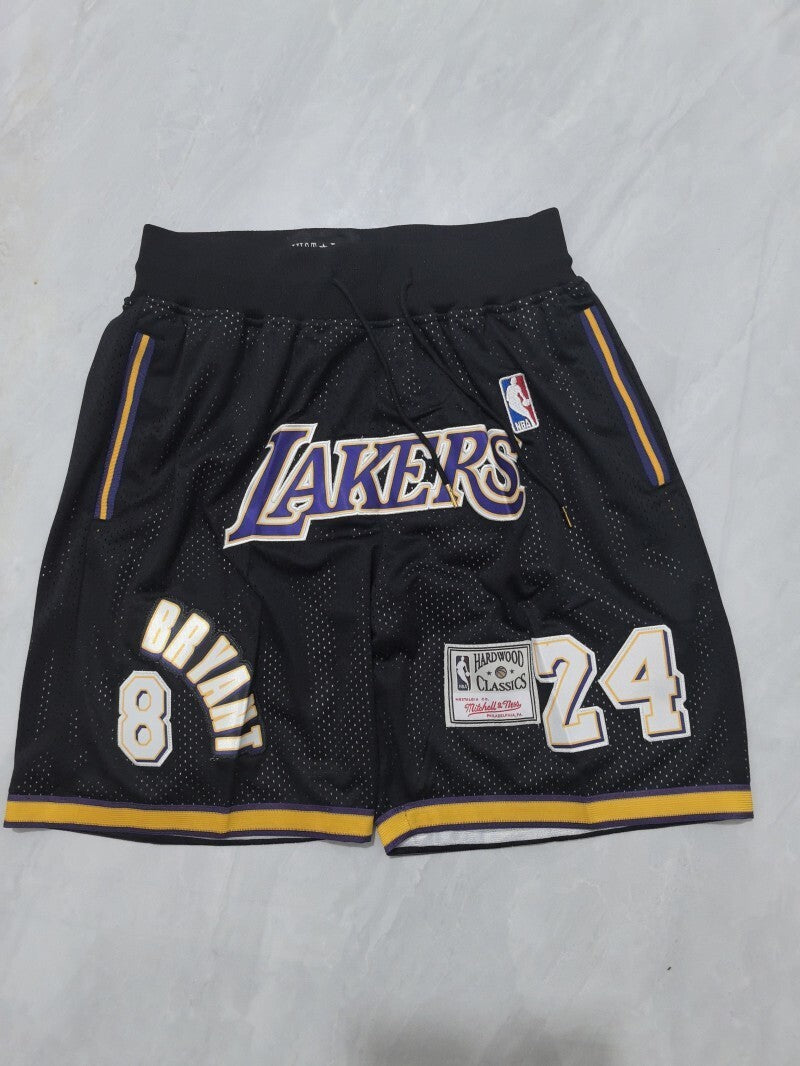 Los Angeles Lakers Lakers Black Retro Shorts Style 2