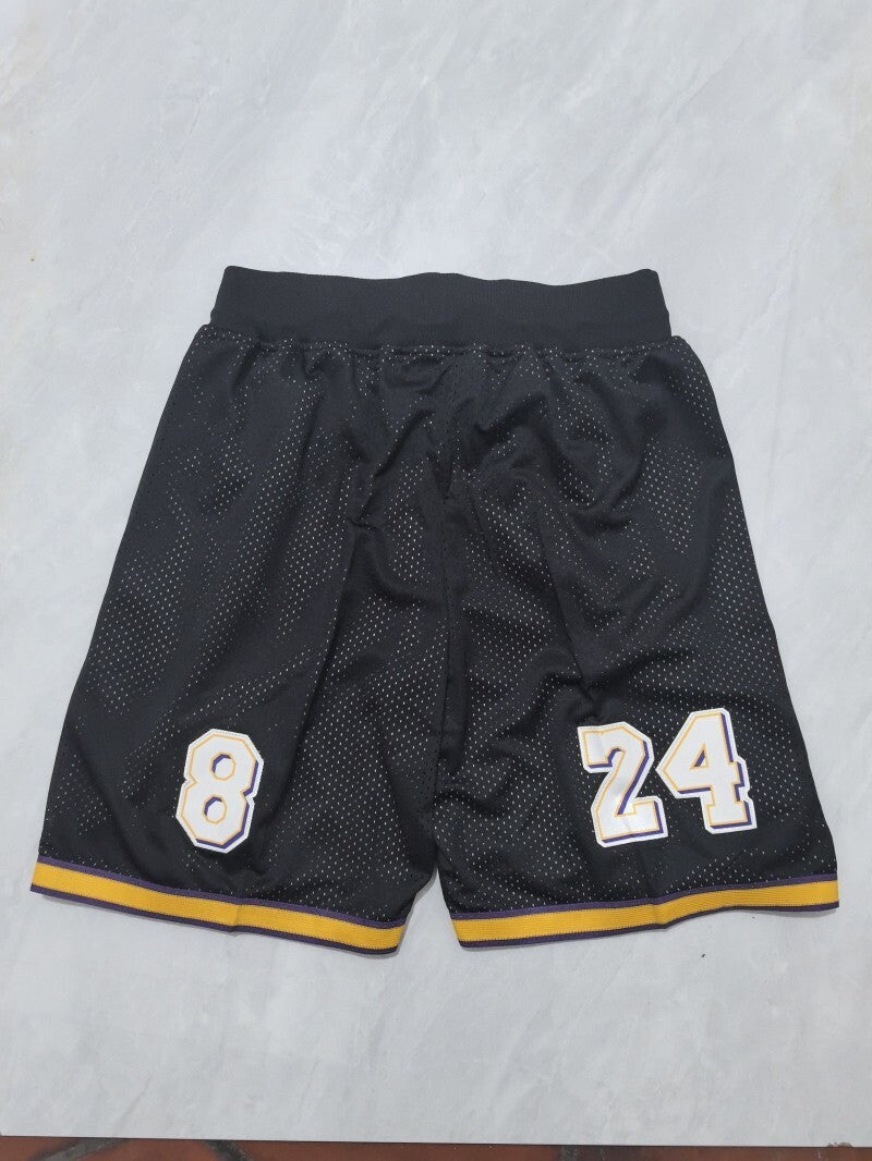 Los Angeles Lakers Lakers Black Retro Shorts Style 3