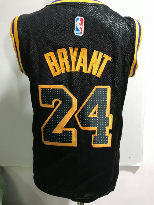 Los Angeles Lakers #24 Kobe Bryant Black Style 1