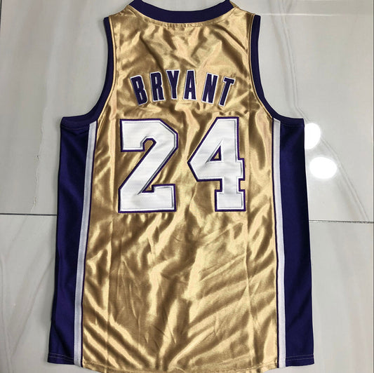 Los Angeles Lakers #24 Kobe Bryant Kobe 2020 Edition Gold Jersey Style 1