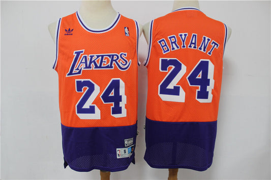 Los Angeles Lakers #24 Kobe Bryant Lakers 24 # Orange Red Retro Edition