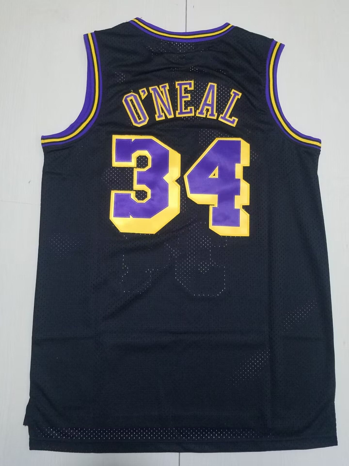 Los Angeles Lakers #34 Shaquille ONeal Lakers 34 Retro Black S-XXL Style 1