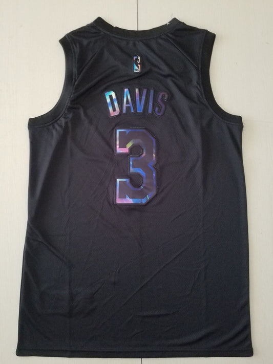 Los Angeles Lakers #3 Anthony Davis Black Rainbow S-XXL Style 1