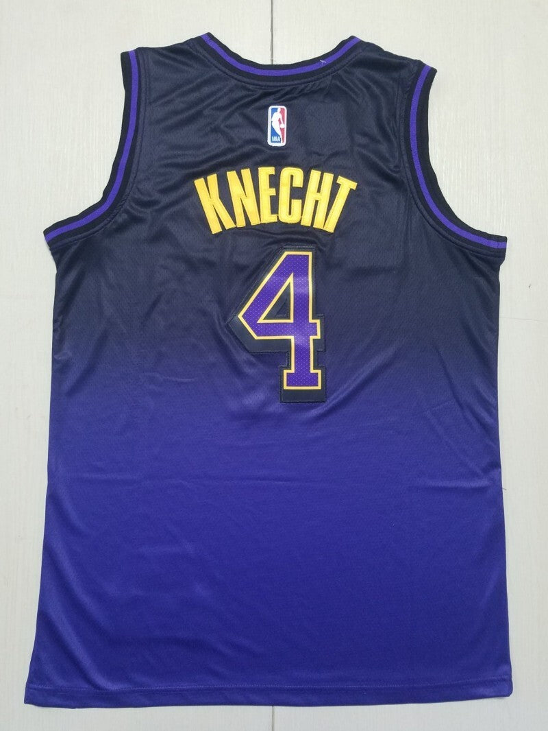 Los Angeles Lakers #4 Dalton Knecht Lakers 4 Purple City s-xxl Style 1