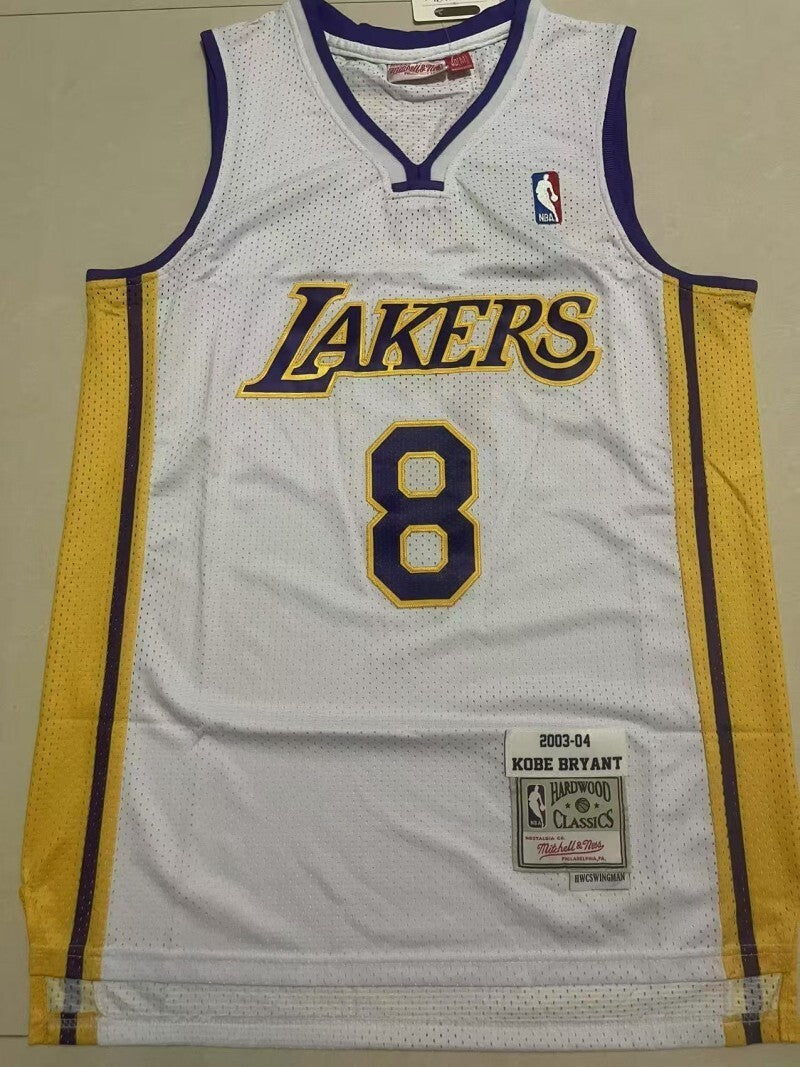 Los Angeles Lakers #8 Kobe Bryant Lakers 8 # White Retro Style 2
