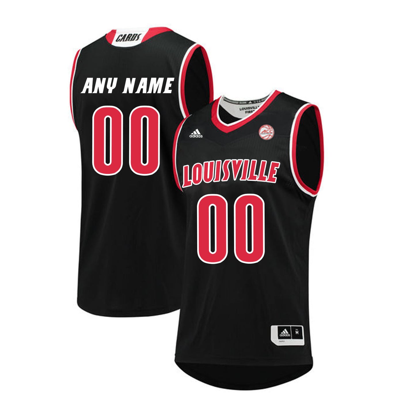 Louisville Cardinals Any Name 00 Black