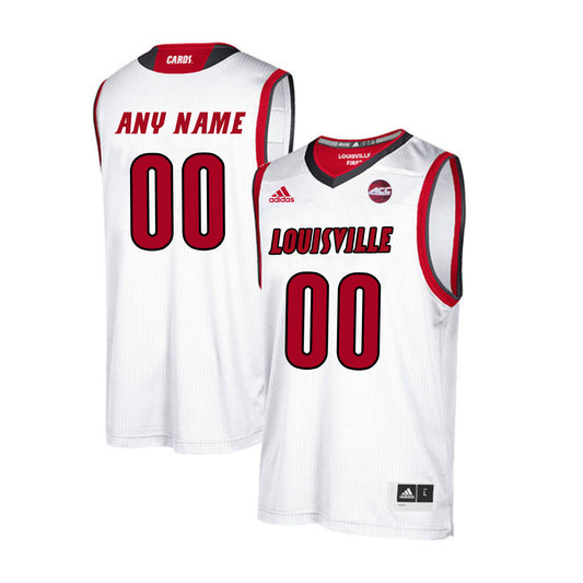 Louisville Cardinals Any Name 00 White