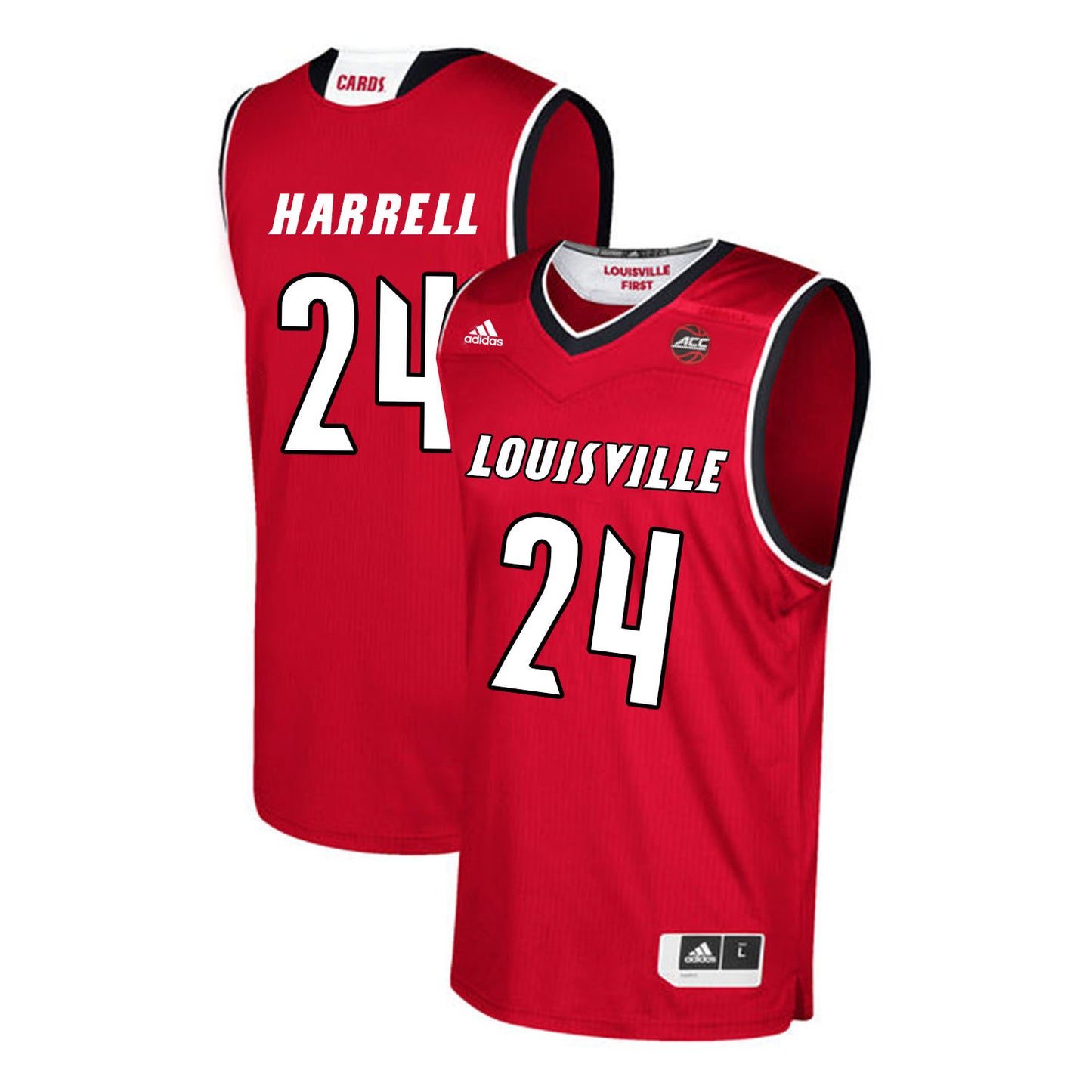 Louisville Cardinals Harrell 24 Red