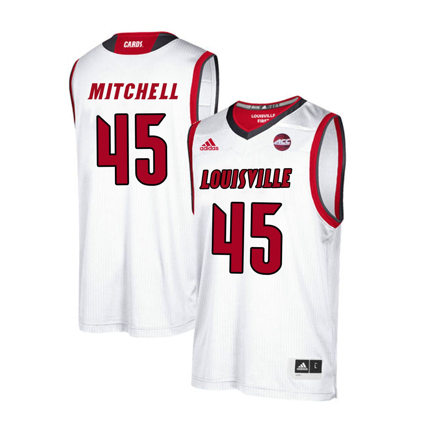 Louisville Cardinals Mitchell 45 White