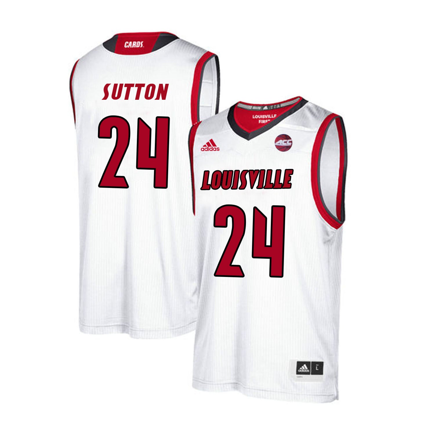 Louisville Cardinals Sutton 24 White
