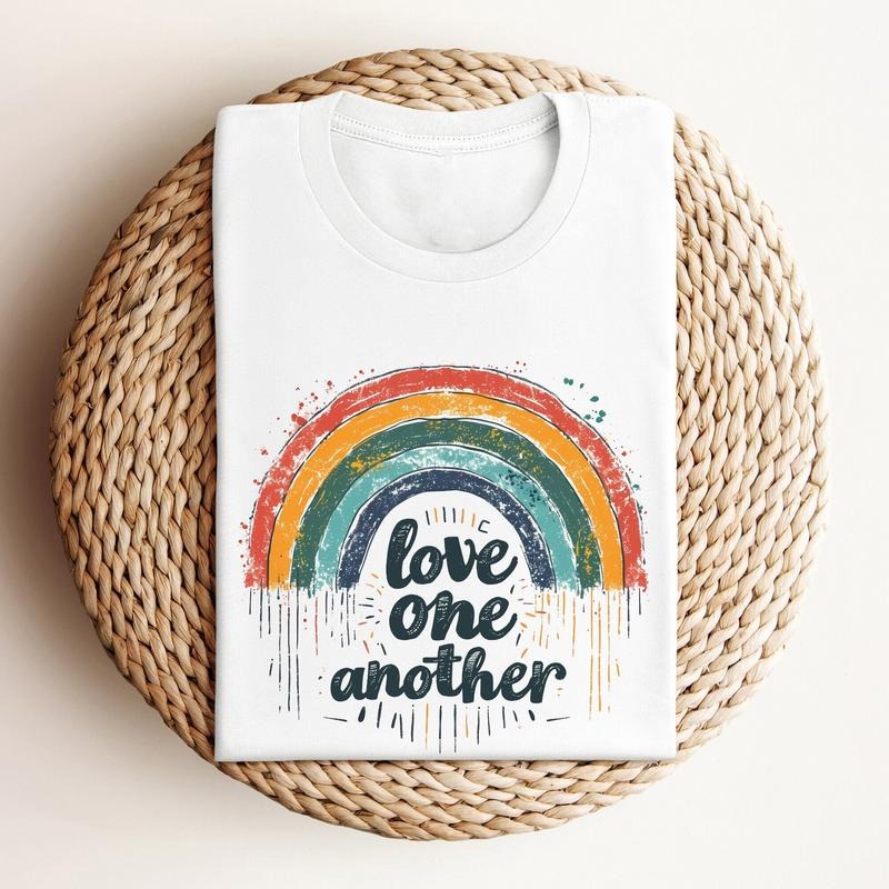 Love One Another LGBT T Shirt Hoodie Sweater LGBT Shirt Pride Flag Shirt LGBT Flag Shirt Bisexual Shirt Lesbian T-shirts...