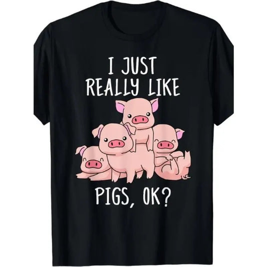 Love Pig T-Shirt Gifts Pigs Tshirt Men Cute Swine T-Shirt Made in USA Hoodie, Sweatshirt | InkThreadWorks.com