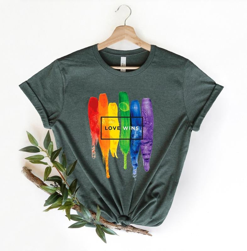 Love Wins T Shirt Hoodie Sweater LGBTQ+ Shirt Love Is Love Shirtpride Rainbow Shirt LGBT Shirt Pride Shirtwestern Pride...