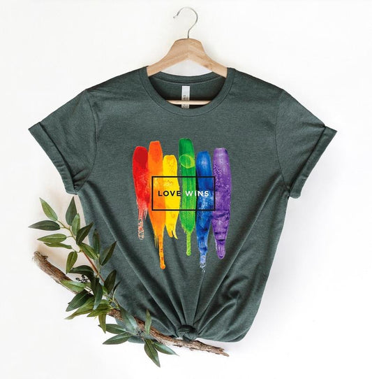 Love Wins T Shirt Hoodie Sweater LGBTQ+ Shirt Love Is Love Shirtpride Rainbow Shirt LGBT Shirt Pride Shirtwestern Pride...