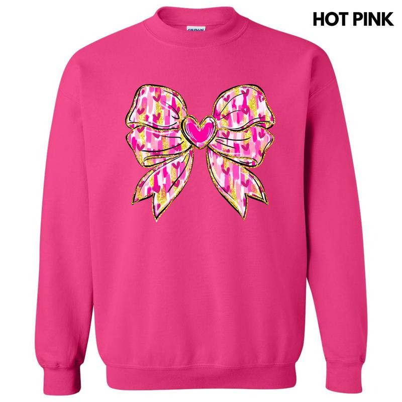 Love You Heart Bow Sweatshirt 'NLB' T-Shirts, Hoodie | InkThreadWorks.com