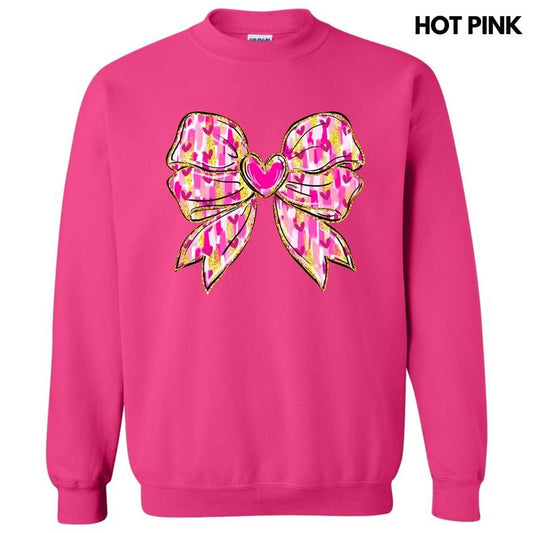 Love You Heart Bow Sweatshirt 'NLB' T-Shirts, Hoodie | InkThreadWorks.com