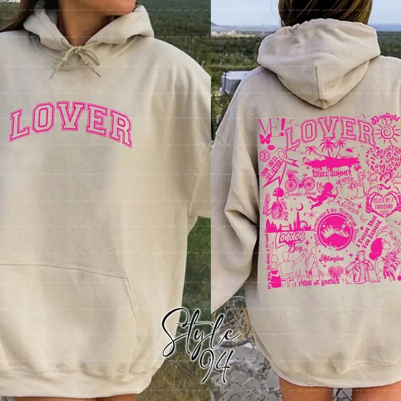 Lover Hoodie, Valentine Hoodie, Anniversary Gifts, Gifts For Her, Birthday Gifts, Pink Aesthetic ie Merch T-Shirts,...
