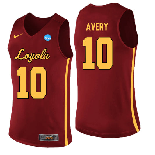 Loyola (Chi) Ramblers Adarius Avery 10 Burgundy