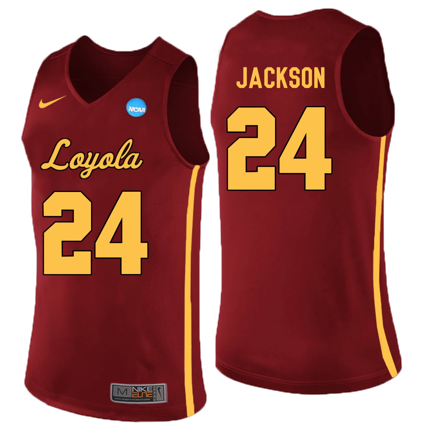 Loyola (Chi) Ramblers Aundre Jackson 24 Burgundy